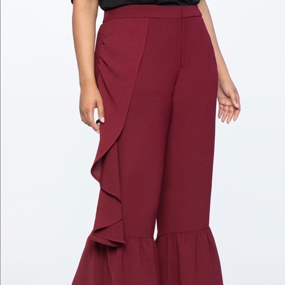 Eloquii Pants - NWT Eloquii Ruffle Pants